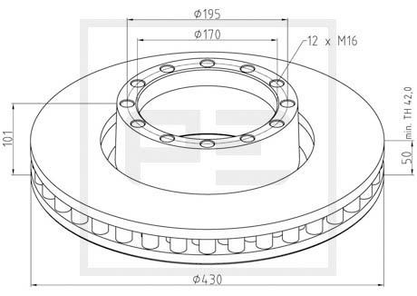 PE AUTOMOTIVE Тормозной диск 026.658-10A